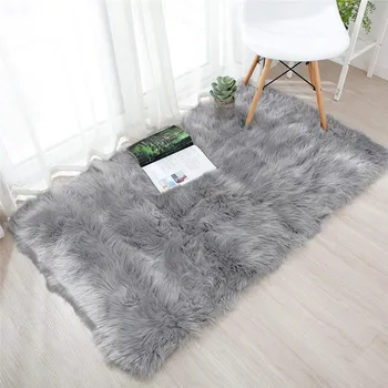 

Small Rugs Living Room/Bedroom Rectangular Artificial Wool Rugs Non Slip Shaggy Carpet Mats 60cm*120cm 13Color#70