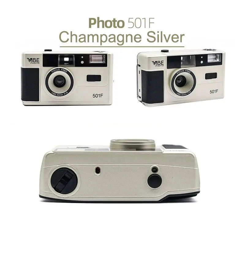 para a Vibração Tolo com Flash Alemã Câmera Reutilizável Não-descartável Filme Retro 135 Preto - Vermelho Champanhe Prata Rosa 501f - Image 5