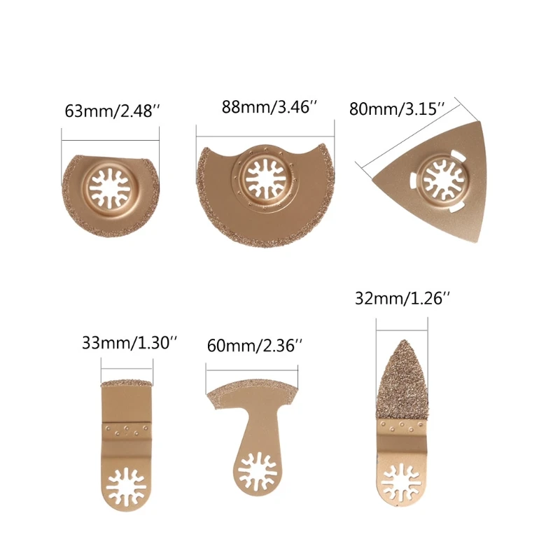 Прямая доставка 6 шт. Карбид мульти инструмент пилы для плиточные затирки строительного бетона