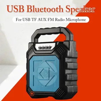 

2020 New Portable 3D Wireless Bluetooth Speaker Stereo Subwoofer Sound Box For USB TF AUX FM Radio KTV Microphone