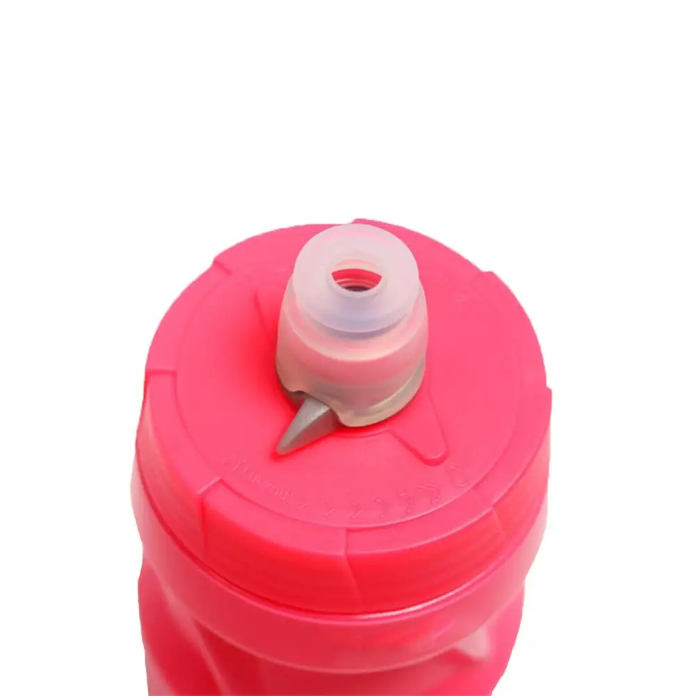 Велосипедная бутылка, портативная Спортивная бутылка для воды, для кемпинга, езды на велосипеде, силиконовая фляга, для улицы, для велосипеда, чайник, чашка для верховой езды, красного цвета