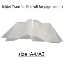 A4/A3 Размер струйная теплопередача ПЭТ пленка листы для футболки A4/A3 Размер струйная теплопередача ПЭТ пленка листы для футболки