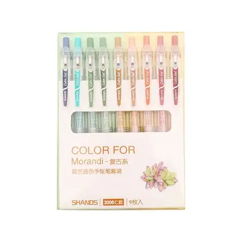

9pcs 0.5mm Signing Neutral Gel Pens Press Journal Student School Stationery Gift Q6PA