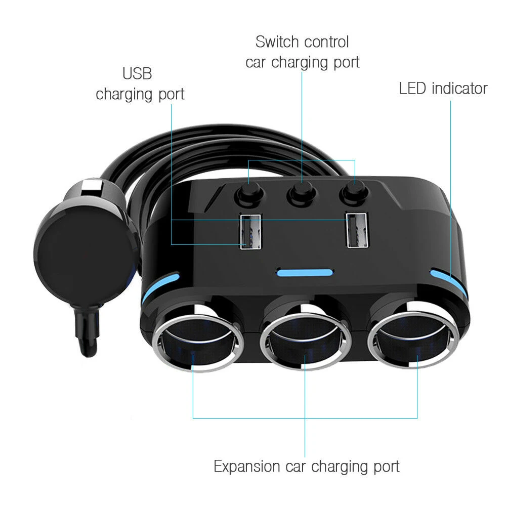 Artudatech 12V 24V 12 V-24 V 3.1A двойной Переходник USB для зарядки в машине разветвитель для прикуривателя