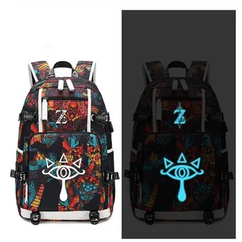 

Game Wild Breath Backpack USB Port Rucksack Bag Snake Pattern Teenager Student School Bags travel Shoulder Laptop Bag