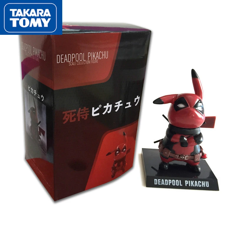 Кукла из ПВХ TAKARA TOMY Pokemon Anime Pikachu кукла COS Дэдпул мультфильма коллекционная подарок
