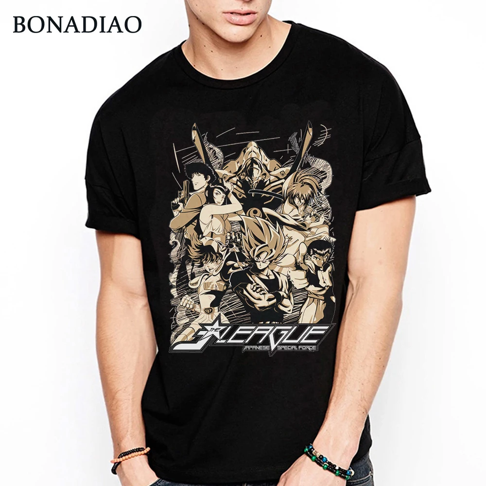 Ретро дизайн японского аниме Sainte Seiya Son Goku ковбой Bebop Himura Kenshin YuYu Hakusho футболка Классическая футболка с героями мультфильмов