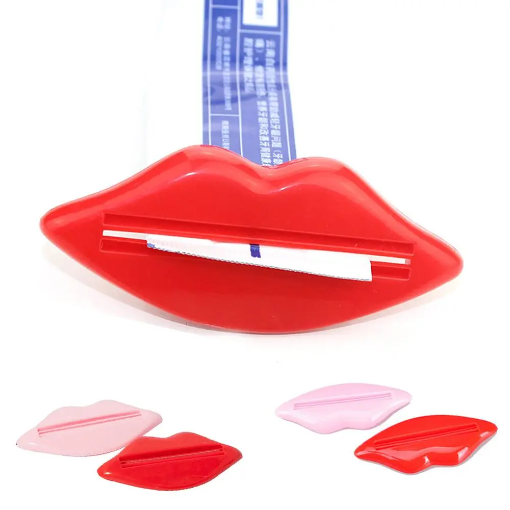4 шт. зубная паста соковыжималка пакет рот Губы Поцелуй форма легко зажимающиеся зубная паста соковыжималка для ванной многоцелевой аксессуары для дома