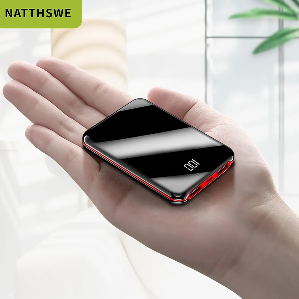 NATTHSWE Power Bank 2C Quick Charge External Battery Micro USB Portable Bateria External Portable Charger for iphone huawei