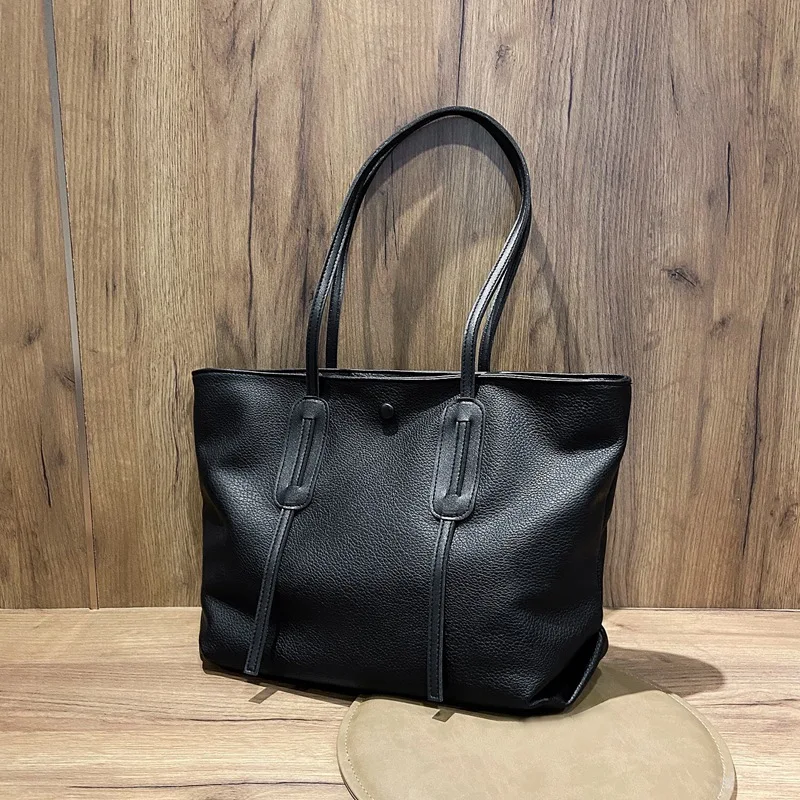 

Fashion Retro Casual Ladies Handbag Solid Color Shoulder Bag Suitable for Shopping Bags