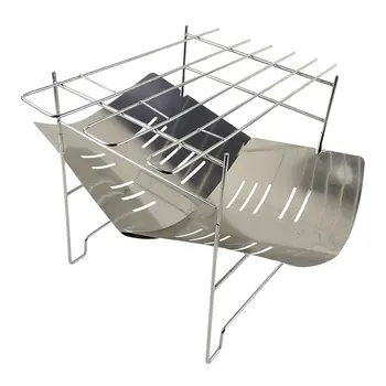 

Outdoor Ultra-light Stainless Steel Folding and Easy Storage Camping Campfire Barbecue Grill