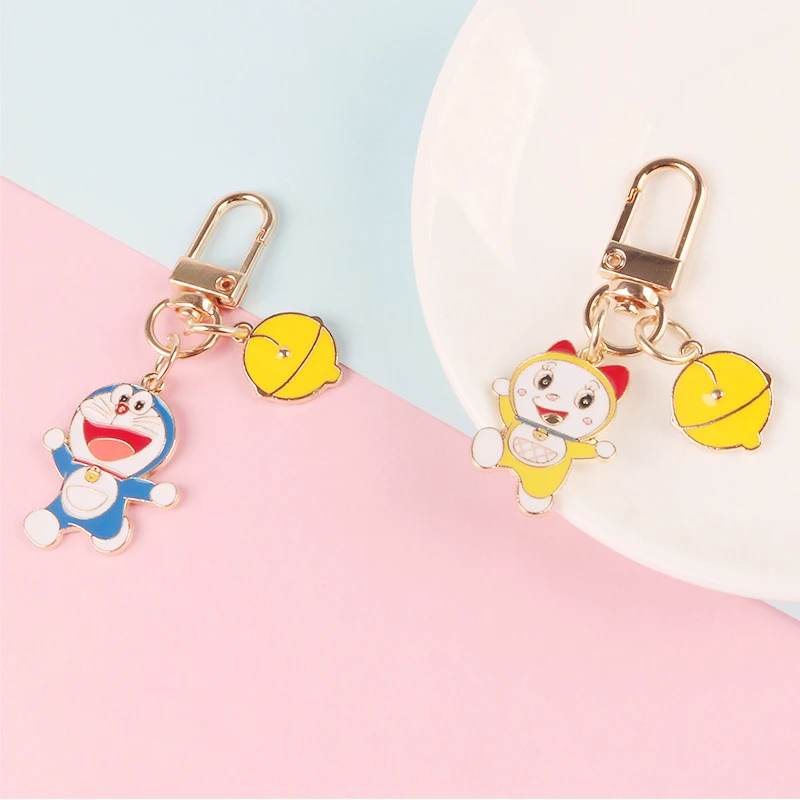 1PCS alloy Cute Anime Keychains Key Ring airpods protective case car Bag Pendant 