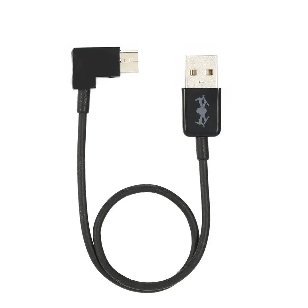 Черный USB OTG кабель для type-C Micro USB кабель для передачи данных линии для DJI Mavic Pro Air Spark Дрон пульт дистанционного управления - Цвет: Черный