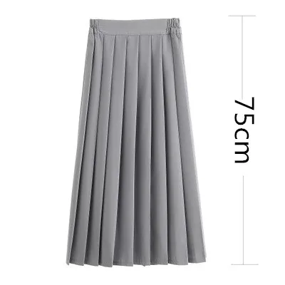 long grey Q27 Женская школьная форма JK для школьниц Harajuku консервативный стиль белая рубашка Топ блузка Blusas плиссированная юбка трапециевидной формы с высокой талией - Цвет: long grey Q27