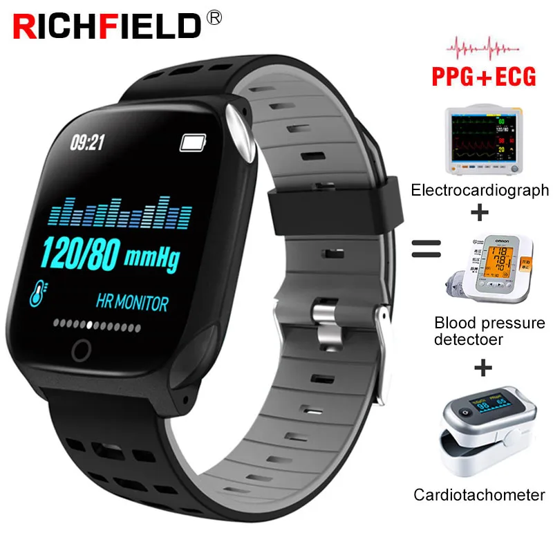 Смарт часы ECG PPG для мужчин и женщин медицинский фитнес браслет с функцией