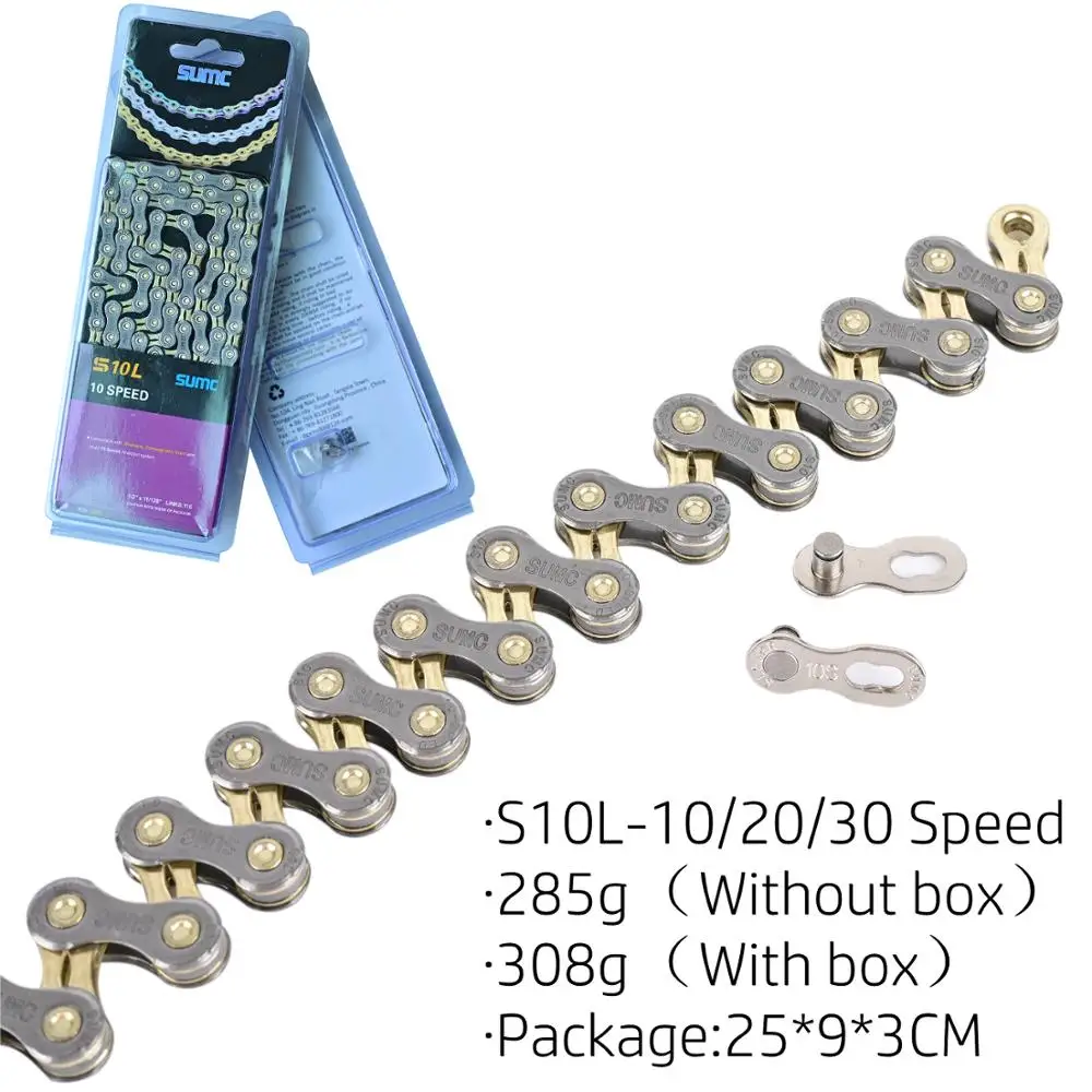 Велосипедная цепь SUMC 116 Links SX10 10S 20S 30 S цепи горный MTB 10 20 скоростная missinglink для M6000 M610