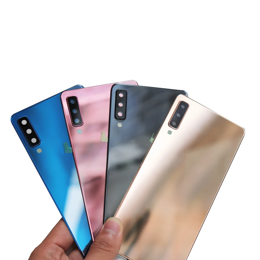 10 pcs Original Glass Battery Door Case For Samsung Galaxy A7 A750 SM-A750F Back Glass Housing Cover With Camera Lens IMEI