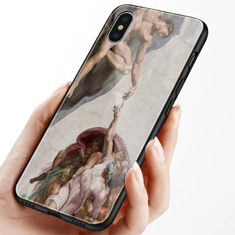 Чехол из мягкого силикона для iPhone SE 6 6s 7 8 Plus X XR XS 11 Pro MAX микеланжело арт френко
