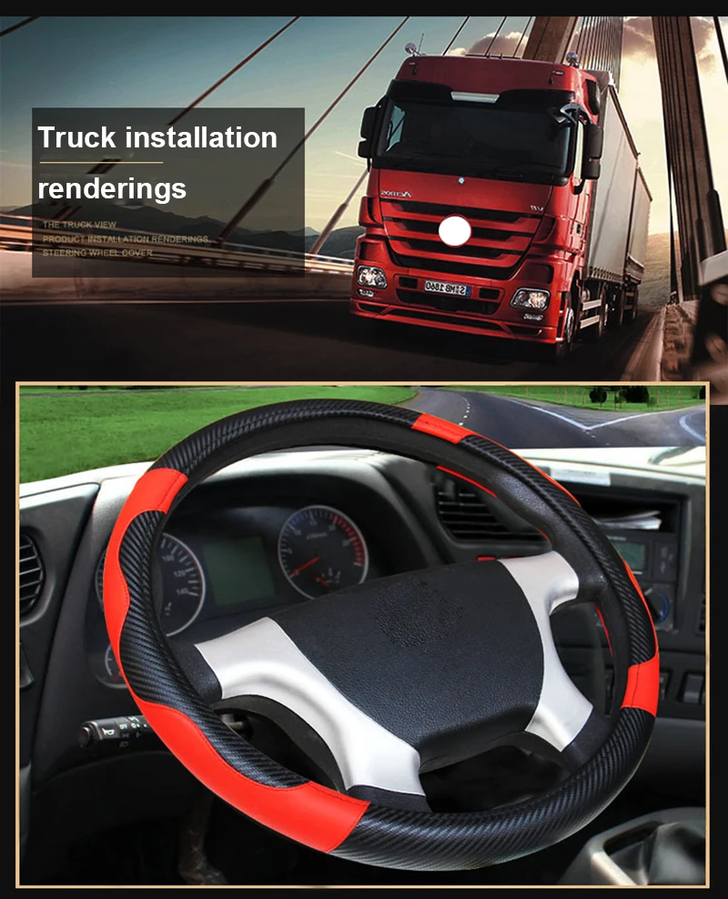 Für 36 38 40 42 45 47 50 cm 7 Größen zur Auswahl für Auto LKW Auto Lenkrad Auto Styling Auto Lenkrad Abdeckung Durchmesser – Detail 1