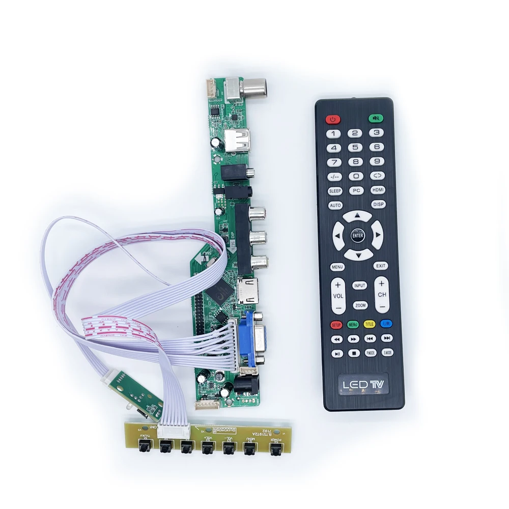board VGA HD-MI USB TV placa-mãe sinal analógico 15-42 polegada
