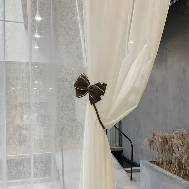 

Bow Curtain Bandage Minimalist Modern Curtain Buckle Korean Style Curtain Clip Magnet Curtain Lace-up European Style Hook