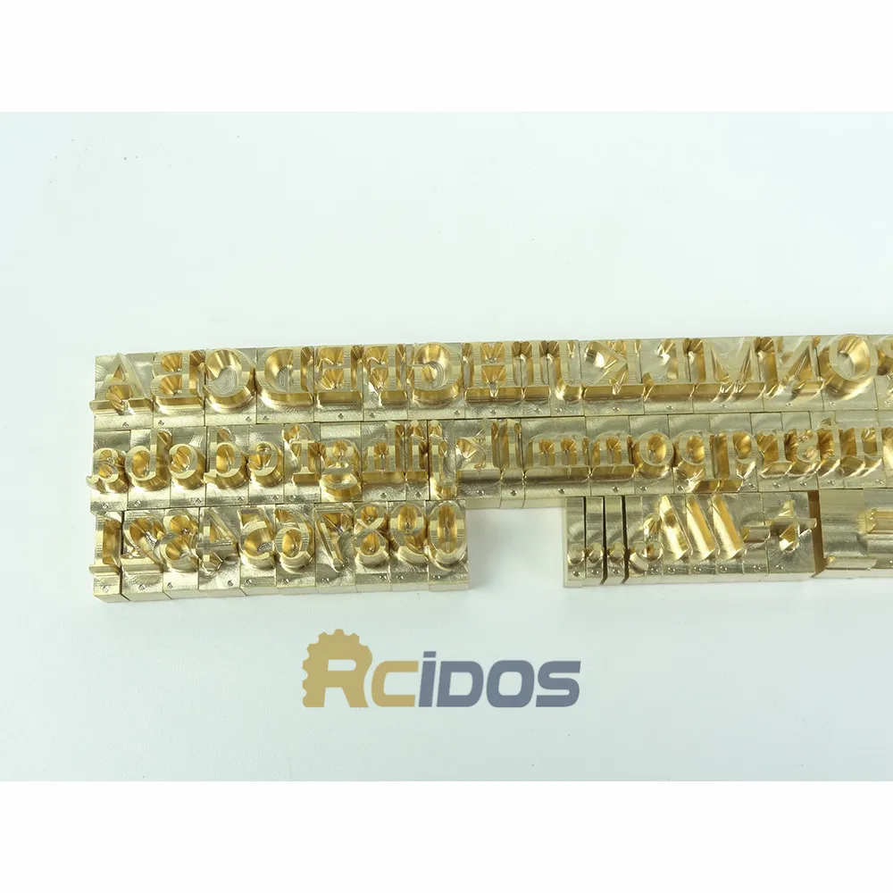 Латунные гибкие буквы RCIDOS форма для гравировки с ЧПУ штамп горячей фольги цифры