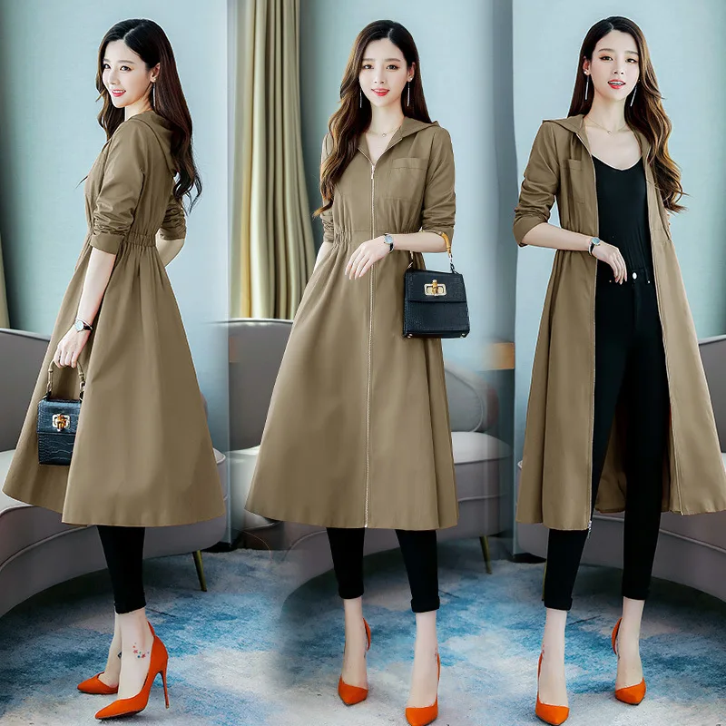 

2019 Autumn New Style Fashion Explicit Trench Coat in the Long Version of The Very Fairy of Coat Mori Girl Students Casual Versa