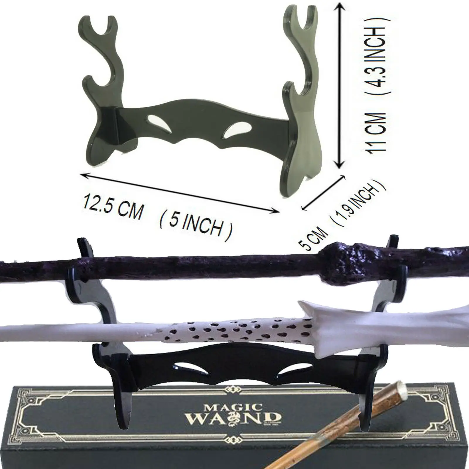 

Black acrylic Rack for Wizarding Wand Display stand Wizard Hogwarts