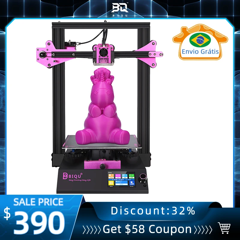 Kit B1DIY BIQU 3D Impressora de Tamanho De Impressão 235*235*270mm com Currículo...