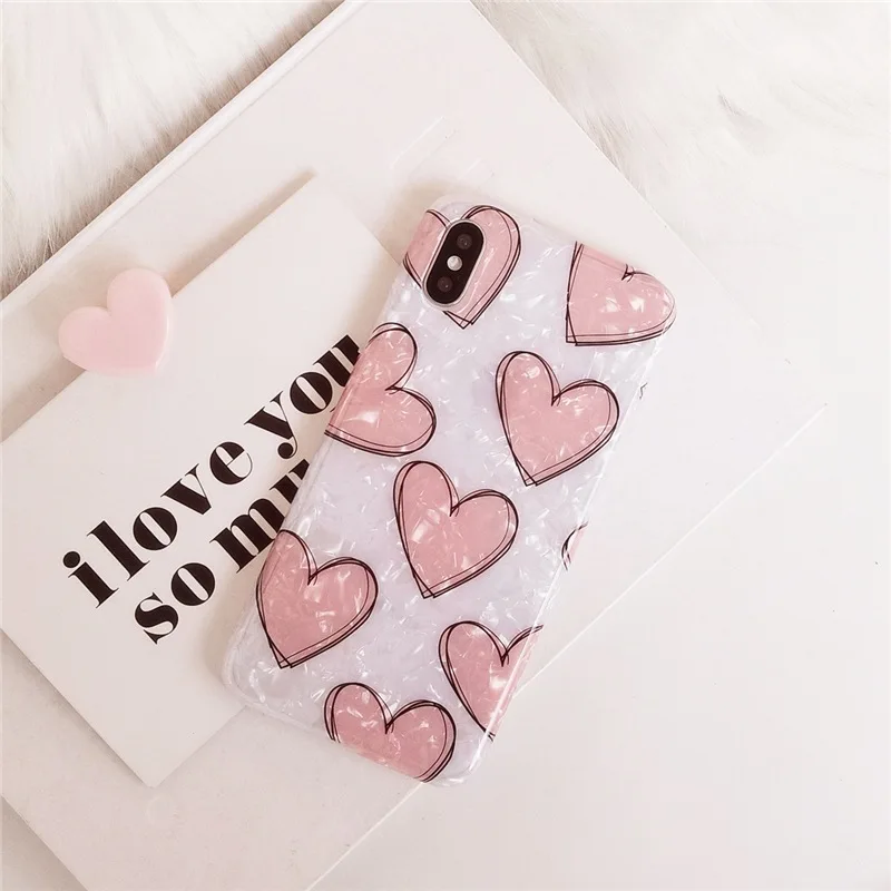 Розовый чехол для iPhone X Lovelyattern 11 Pro Max carcasa SE 2020 Xr Coque capa Xs MAX 8 plus телефона Дамский