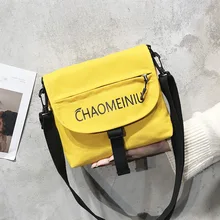 Парусиновая сумка в японском стиле для пар, корейский стиль, стиль знаменитостей, Харадзюку, уличная застежка, Гонконгский стиль, сумка через плечо