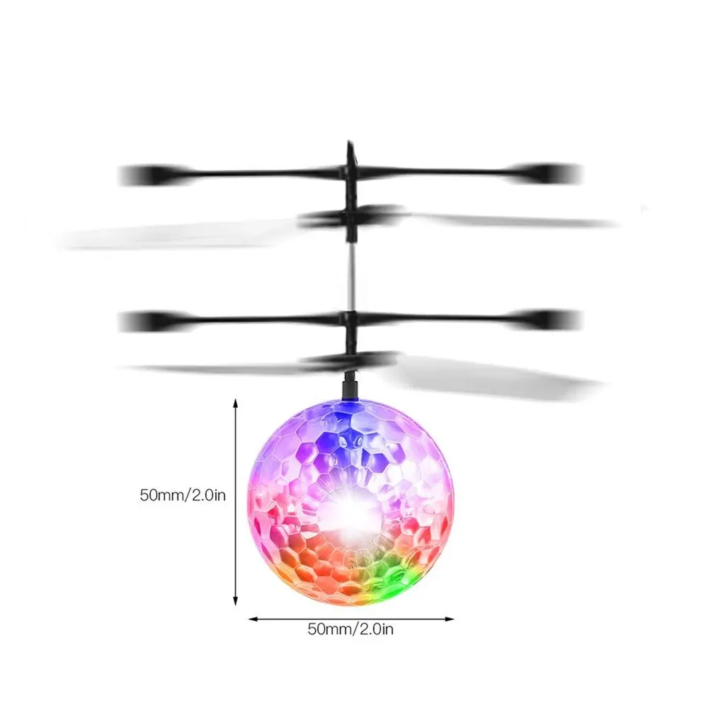 OCDAY Fly Flashing Ball Toys Hand Remote Control RC Helicopter Flying Quadcopter Drone LED Light Ball Funny Toy Gift For Kids