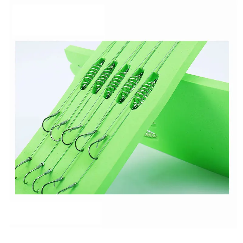 

5 Pcs/Lot Spring Fish Hook Double Hook Fishing Line Stainless Steel Barbed Carp Hooks Bait Feeder Tools