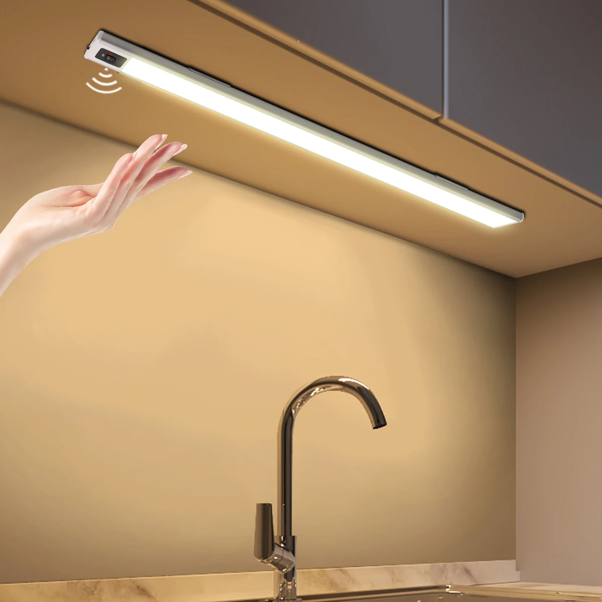 Sensor Switch LED Under Cabinet Kitchen Light Bedroom Wardrobe Closet Night  Lights LED Bar Light Indoor Home Lamp 30/40/50cm - AliExpress