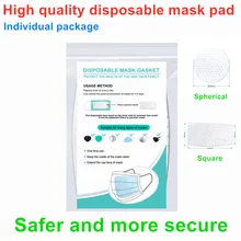 In stock 100pcs Disposable face surgical mask Pad Non-woven Haze Masks Universal Protective Breathable Pad Mask Inner Gasket