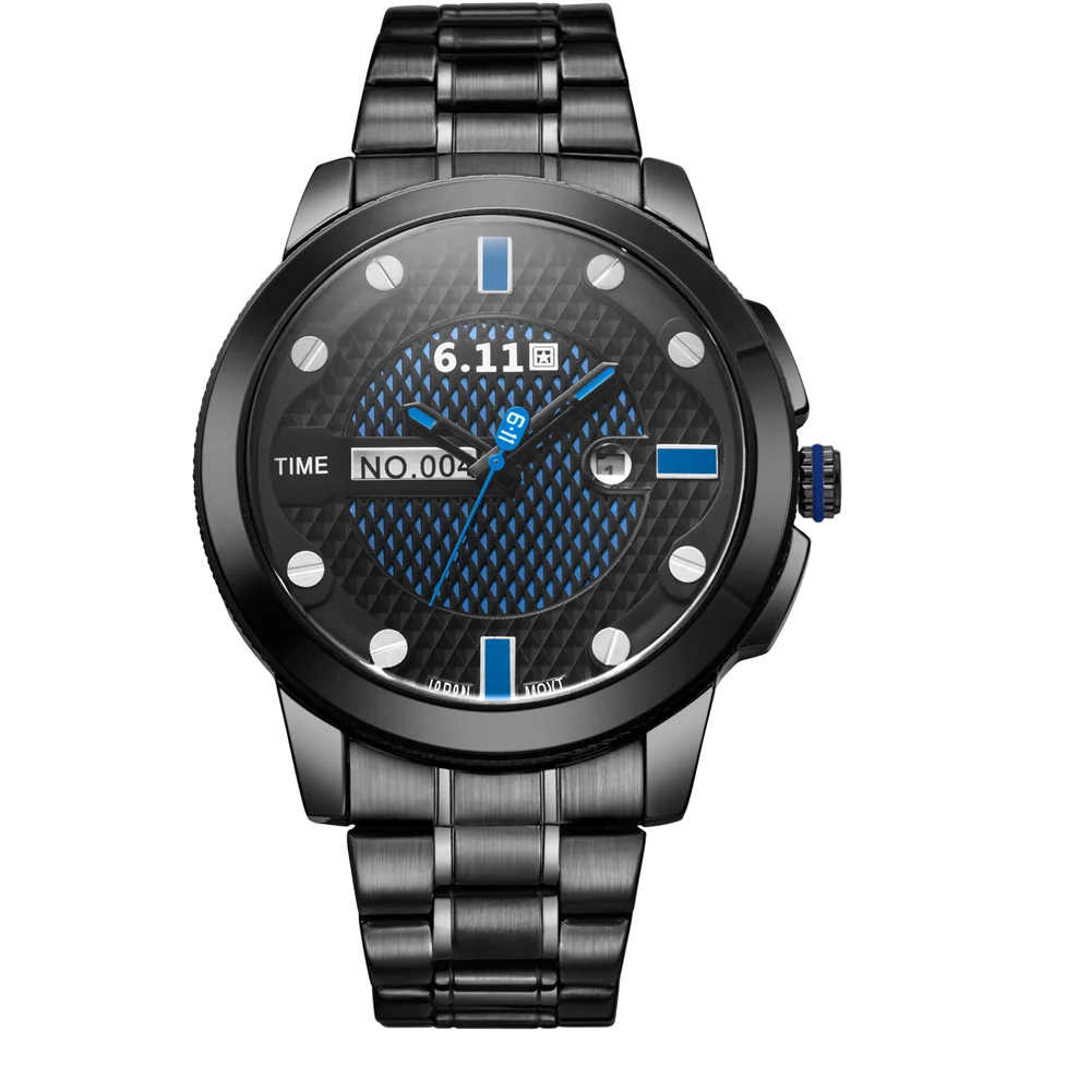 611-004-7 611 Топ бренд часы Мужские Солнечная энергия часы reloj macsulino свет энергии кварцевые часы со стальным ремешком водонепроницаемые часы с календарем мужчины - Цвет: 611-004-7