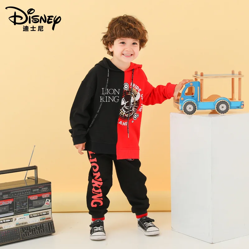Disney Kids Осенняя толстовка с капюшоном рисунком льва короля ПРИШИТАЯ для мальчиков
