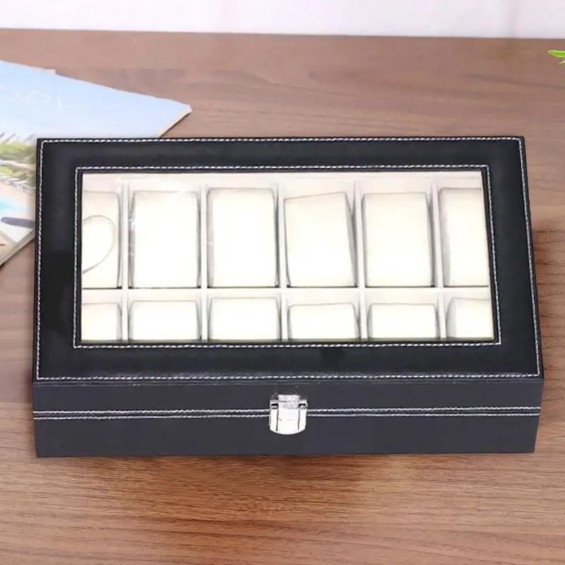 12 слотов коробка для часов портативный путешествия ювелирные изделия браслет чехол для хранения Органайзер