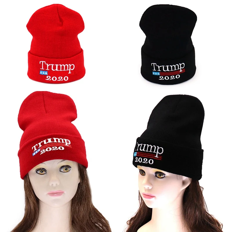 2020-Donald-Trump-Red-Beanies-Skullies-Hat-Re-election-Keep-America-Great-Embroidery-Usa-Flag-New