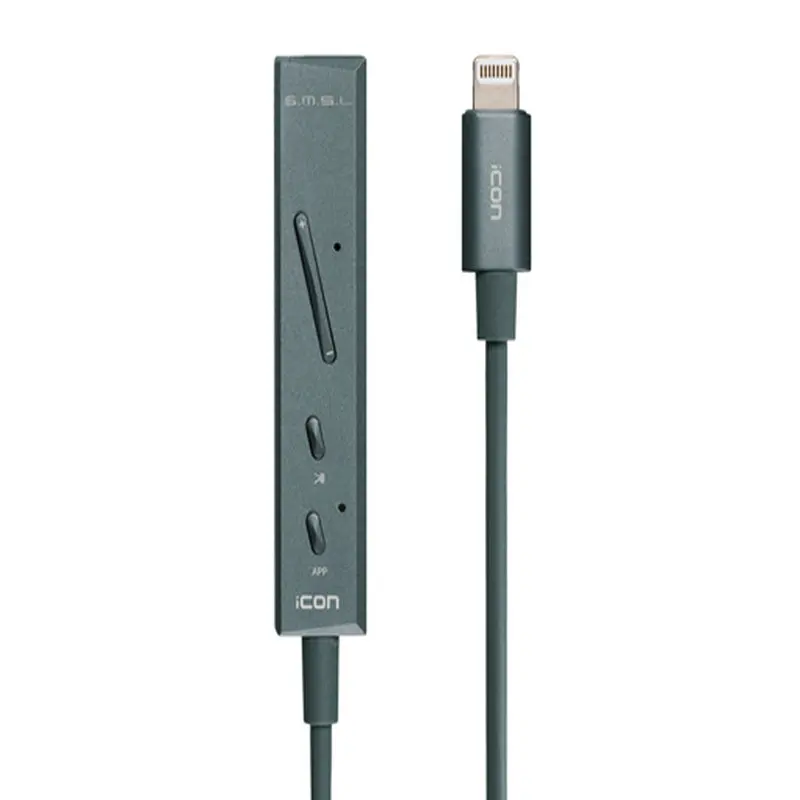SMSL ICON I2 Headphone Input Lightning Amplifier DAC HI FI Audio Decoder Portable Connector Built in Microphone for iPhone IOS
