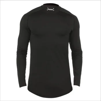 

2019 Fitness T Shirt Men Long Sleeve Sports Top Running T-shirt Workout Soccer Sweatshirt O-neck Sport Shirt Men