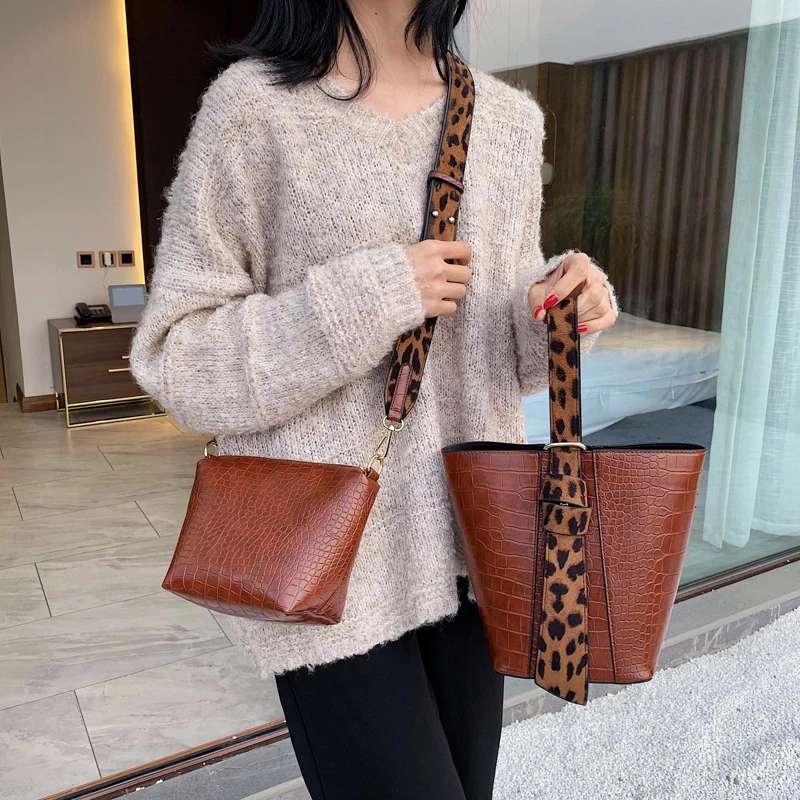 

Stone Pattern Crossbody Bags For Women 2019 Leopard Designer Female Shoulder Messenger Bag Lady Brand Handbags High Quality Tote