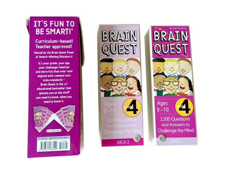 Версия интеллектуального развития Brain Quest английские текстовые карты книги