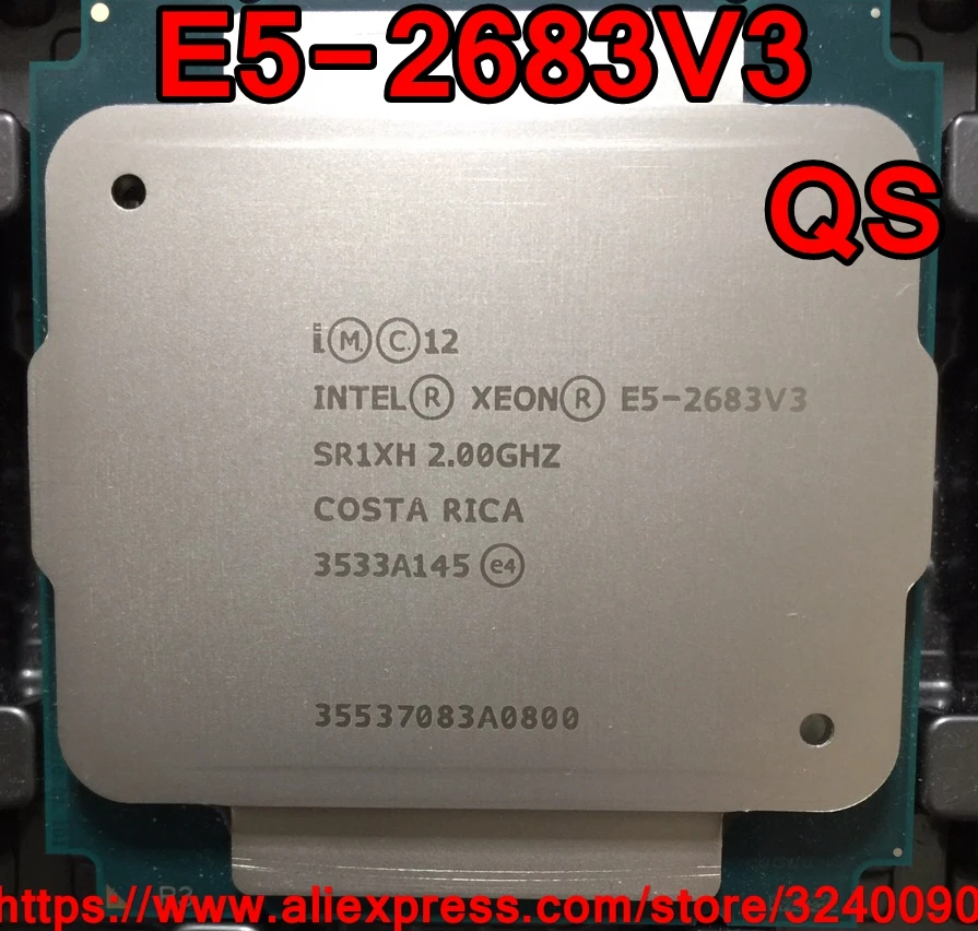 Intel Xeon Cpu E5-2683v3 Qs Version 2.00ghz 14-cores 35m Lga2011-3 E5 ...
