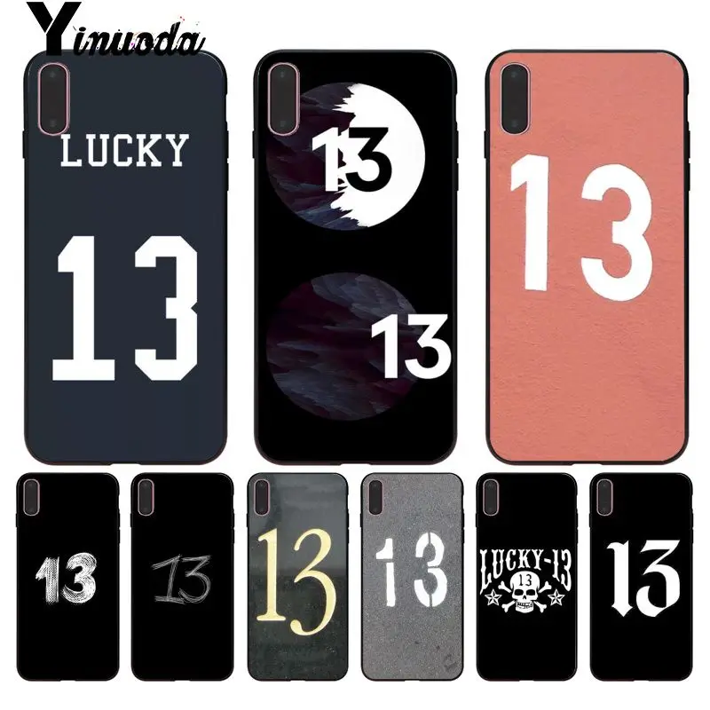 

Yinuoda For iphone 7 XSMAX Case lucky number 13 Multi Colors Luxury Phone Case for iPhone X 8 7 6 6S Plus X 5 5S SE XR XS XSMAX