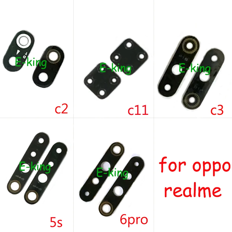 2PCS Rear Back Camera Glass Lens Cover For OPPO Realme C1 C2 C3 C11 3 5 5S 6 Pro With Ahesive Sticker |