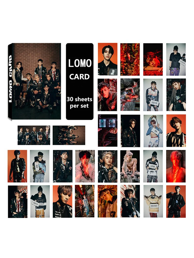 Chutoral Lot de 30 cartes LOMO Kpop WayV Album WINWIN Retour Retour Temps Collectif Cartes Lomo Photocard Dix. 