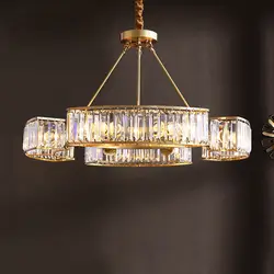 Постмодерн светодиодный подвесной светильник с роскошными кристаллами для гостиной, подвесной светильник в скандинавском помещении