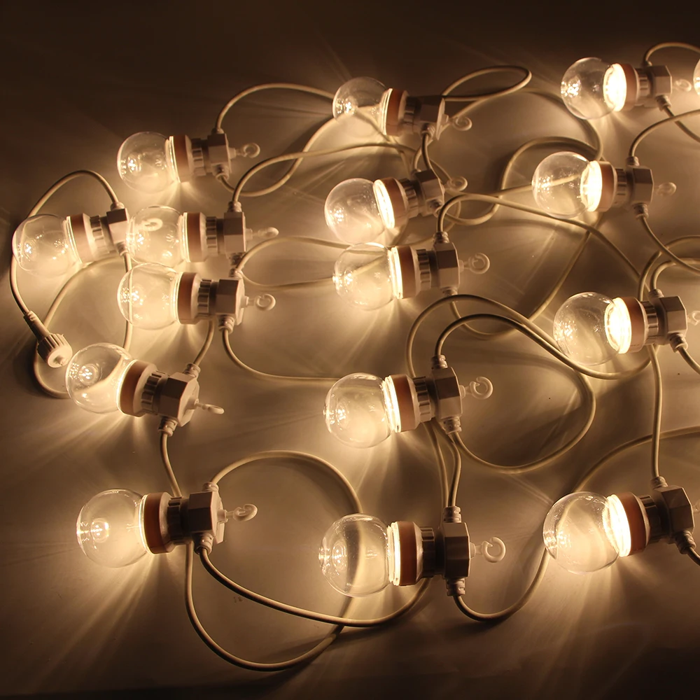 Kaufen 13m LED globus Girlande string licht fee hochzeit im freien garten party Terrasse decor string licht weiß draht für hängen camping
