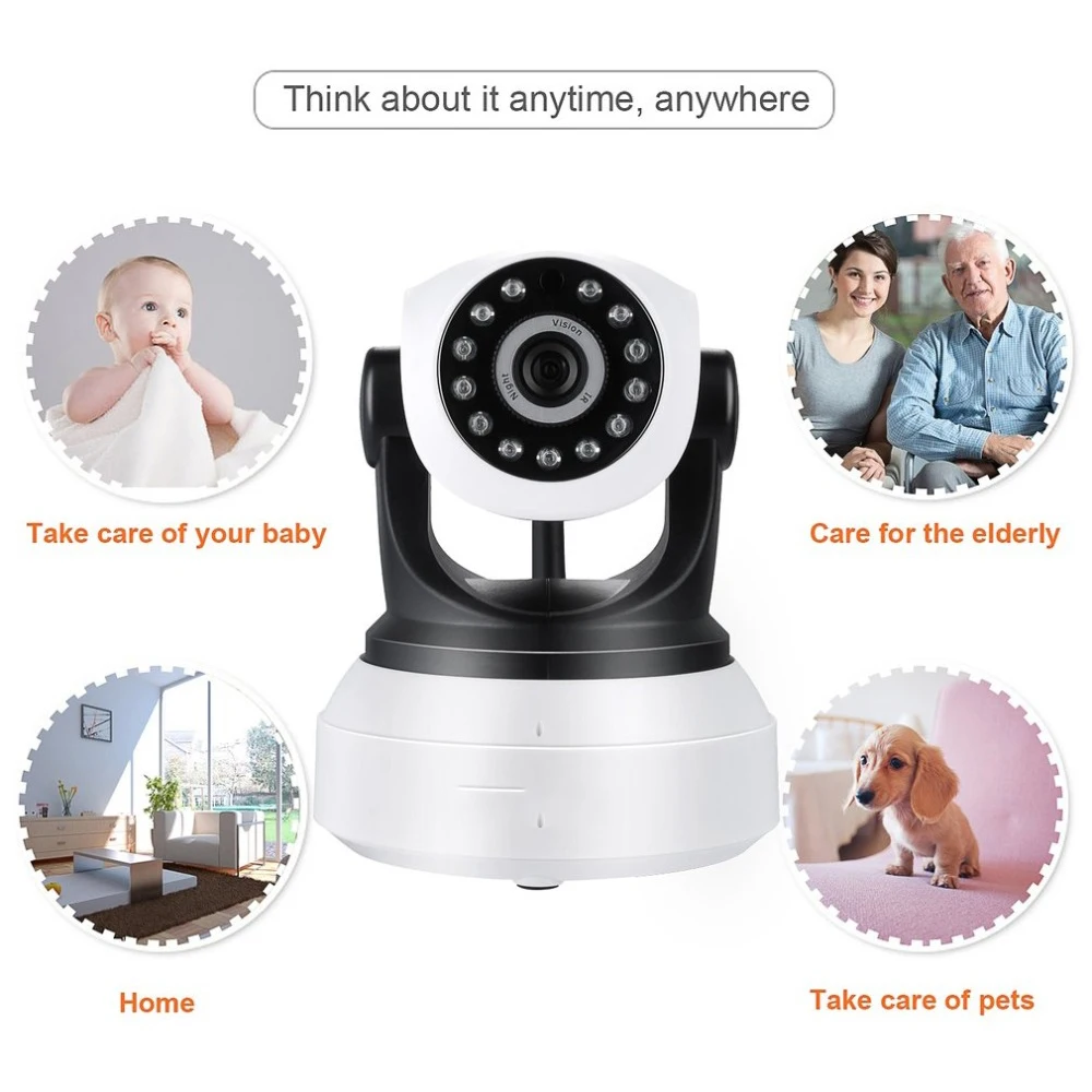 

Wireless 720P IR-Cut Night Vision Camera P2P Baby Monitor Audio WIFI CCTV Onvif Indoor Security IP Camera